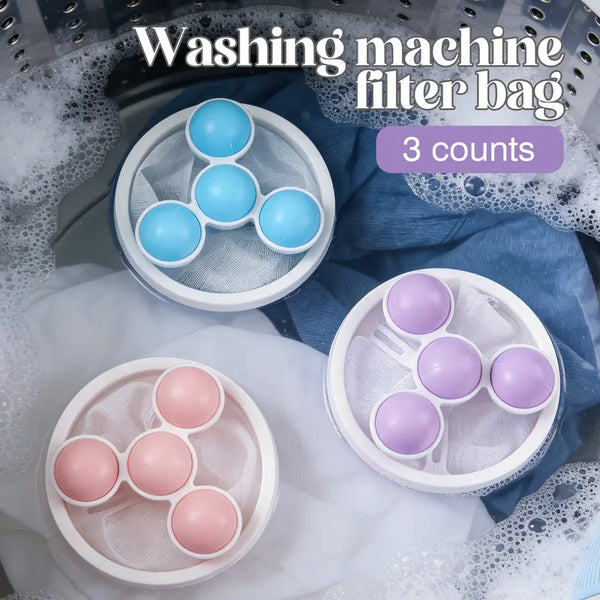Counts Washing Machine Filter Bag, Reusable Floating Hair Filter for Laundry
