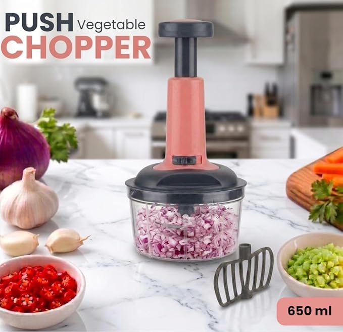 Hand Press Vegetable & Fruit Chopper 650 ml