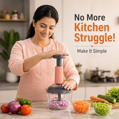 Hand Press Vegetable & Fruit Chopper 650 ml