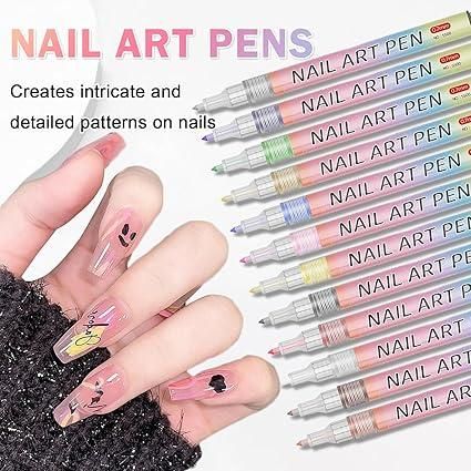 MagicMani™ - 12 Colors Nail Art Pen Marker Set for Creative Designs 💅🎨