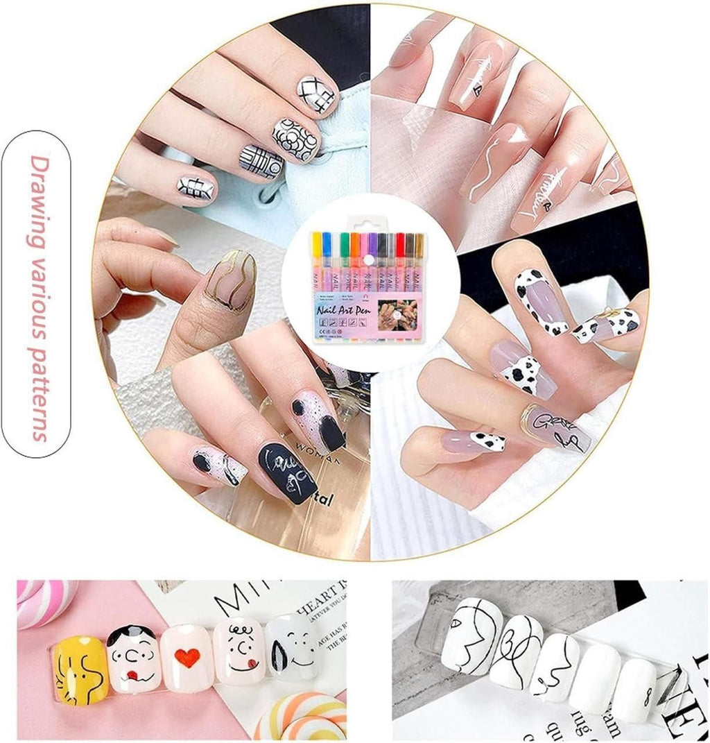 MagicMani™ - 12 Colors Nail Art Pen Marker Set for Creative Designs 💅🎨