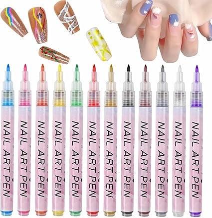 MagicMani™ - 12 Colors Nail Art Pen Marker Set for Creative Designs 💅🎨