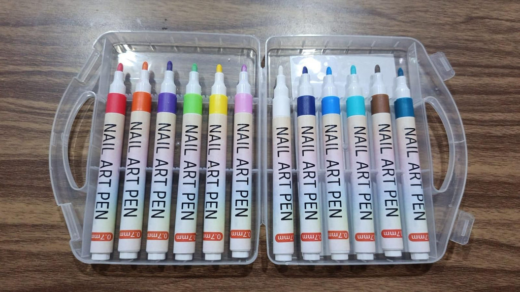 MagicMani™ - 12 Colors Nail Art Pen Marker Set for Creative Designs 💅🎨