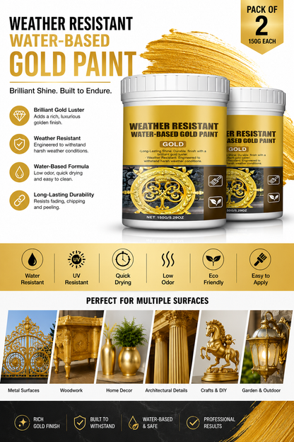 ✨ Acrylic Paint Metallic Gold - 150g - BUY ONE GET ONE FREE