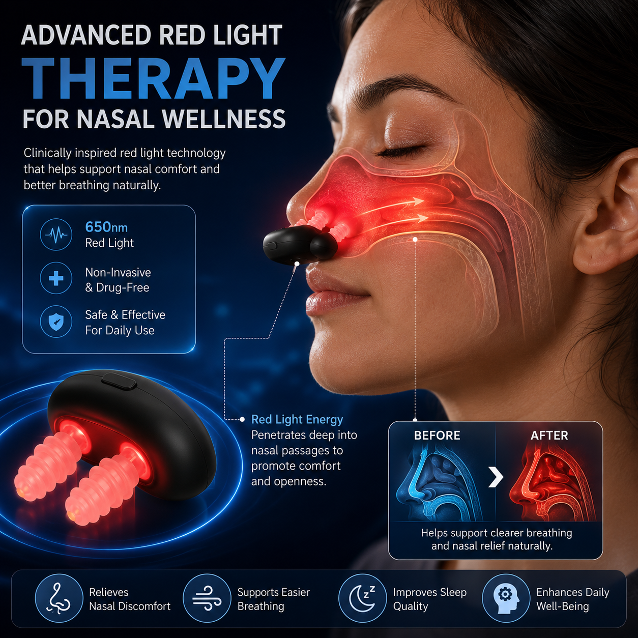 NasoRelief™ Pro - Nasal Soothing Device