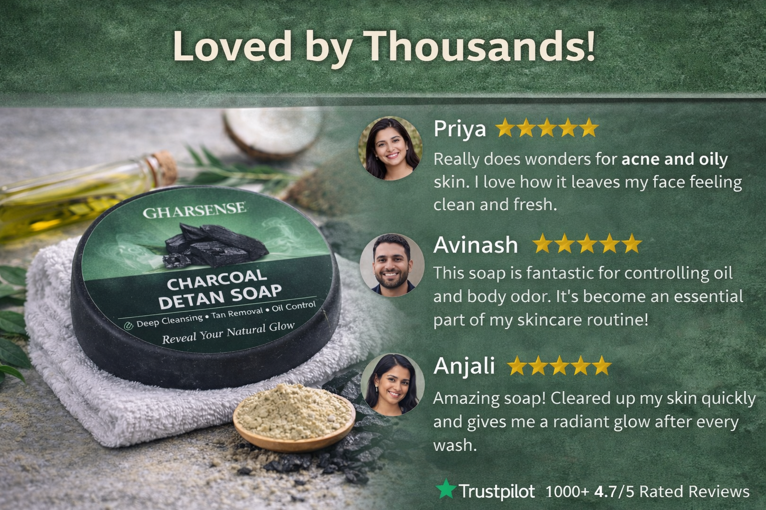 GharSense Ayurvedic Black Detox Soap
