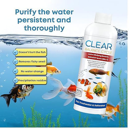 Fish Tank Cleaner Liquid - Automatic Aquarium Water Clarifier (Pack of 2)