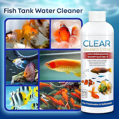 Fish Tank Cleaner Liquid - Automatic Aquarium Water Clarifier (Pack of 2)