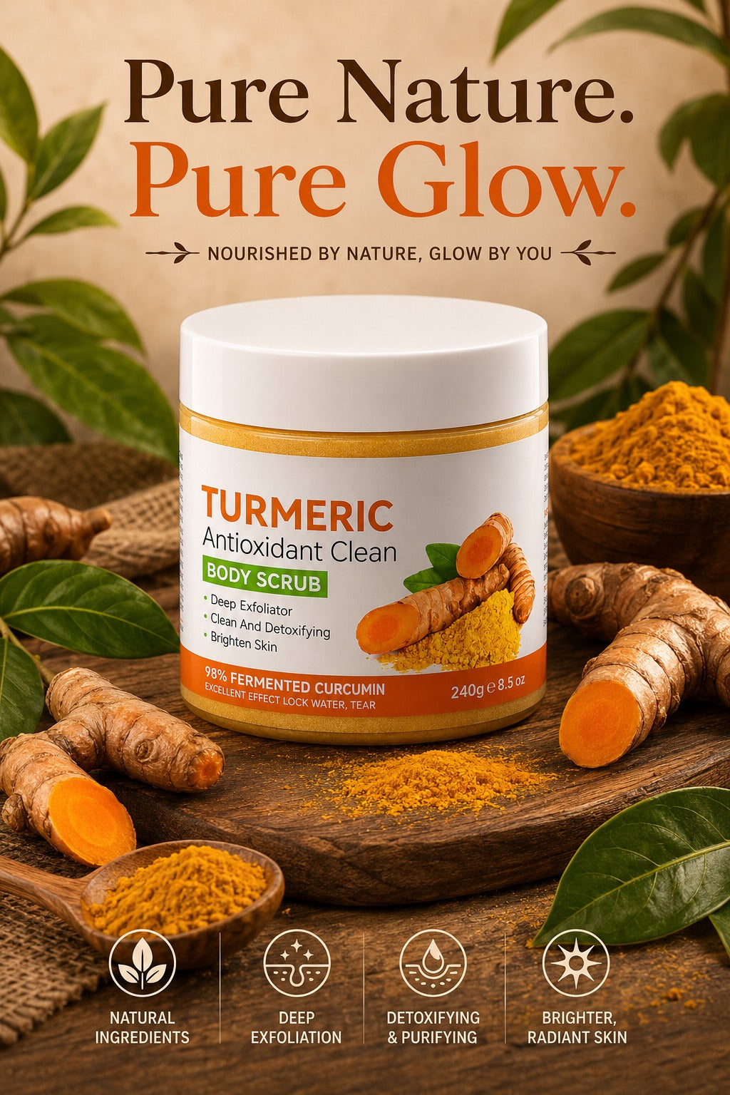 Gharsense Turmeric Glow Body Scrub (Pack of 2) ✨