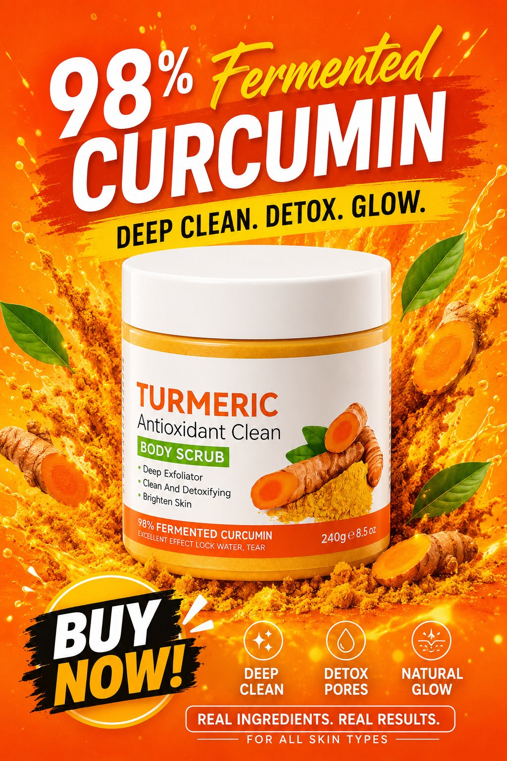 Gharsense Turmeric Glow Body Scrub (Pack of 2) ✨