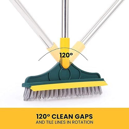 2-in-1 Floor Scrub Brush & Wiper