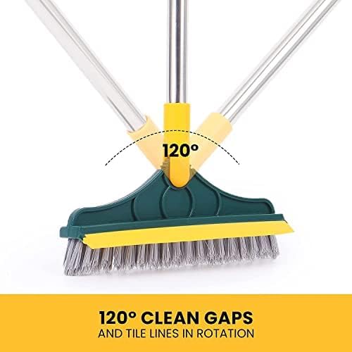 2-in-1 Floor Scrub Brush & Wiper