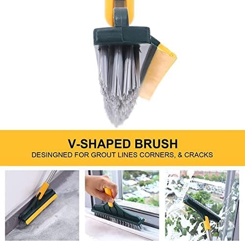 2-in-1 Floor Scrub Brush & Wiper