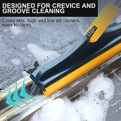 2-in-1 Floor Scrub Brush & Wiper