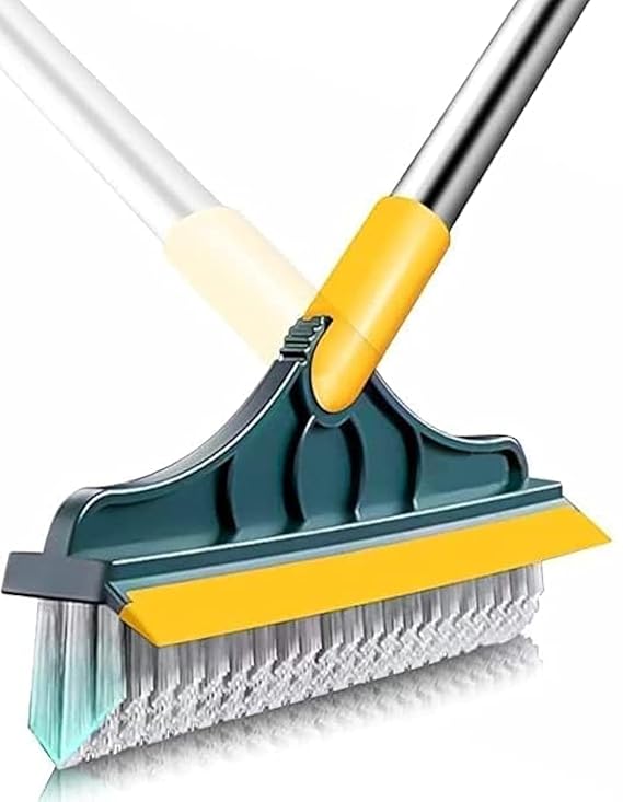 2-in-1 Floor Scrub Brush & Wiper
