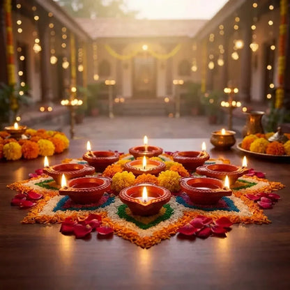 Water Sensor Diya Electric LED Diyas (Pack of 6)