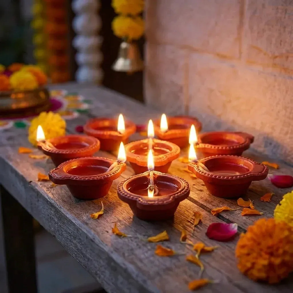 Water Sensor Diya Electric LED Diyas (Pack of 6)
