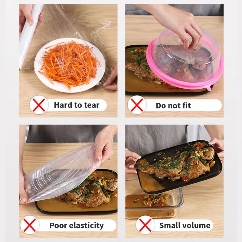 Disposable Elastic Food Covers (100 Pcs) -  🎉 Buy 50 Get 50 FREE