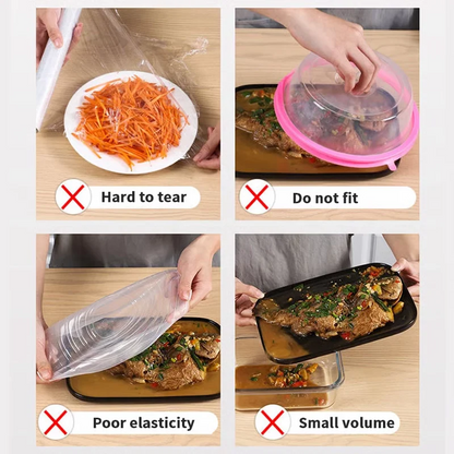 Disposable Elastic Food Covers (100 Pcs) -  🎉 Buy 50 Get 50 FREE