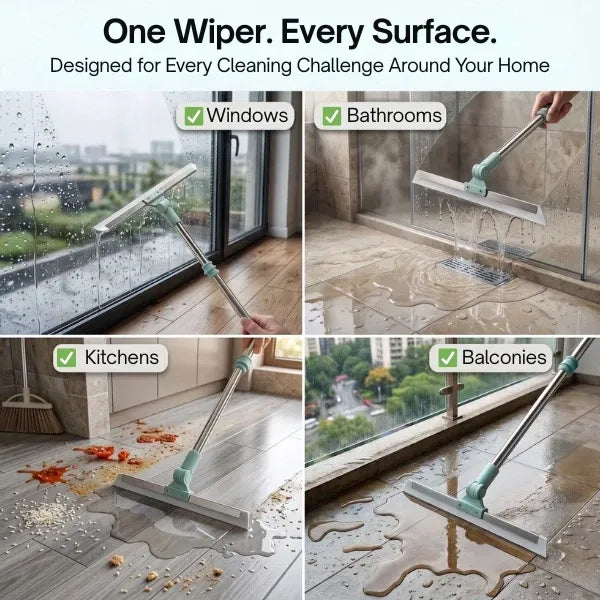 Gharsense™ FlexiWipe Pro – 180° Rotating Silicone Floor Wiper