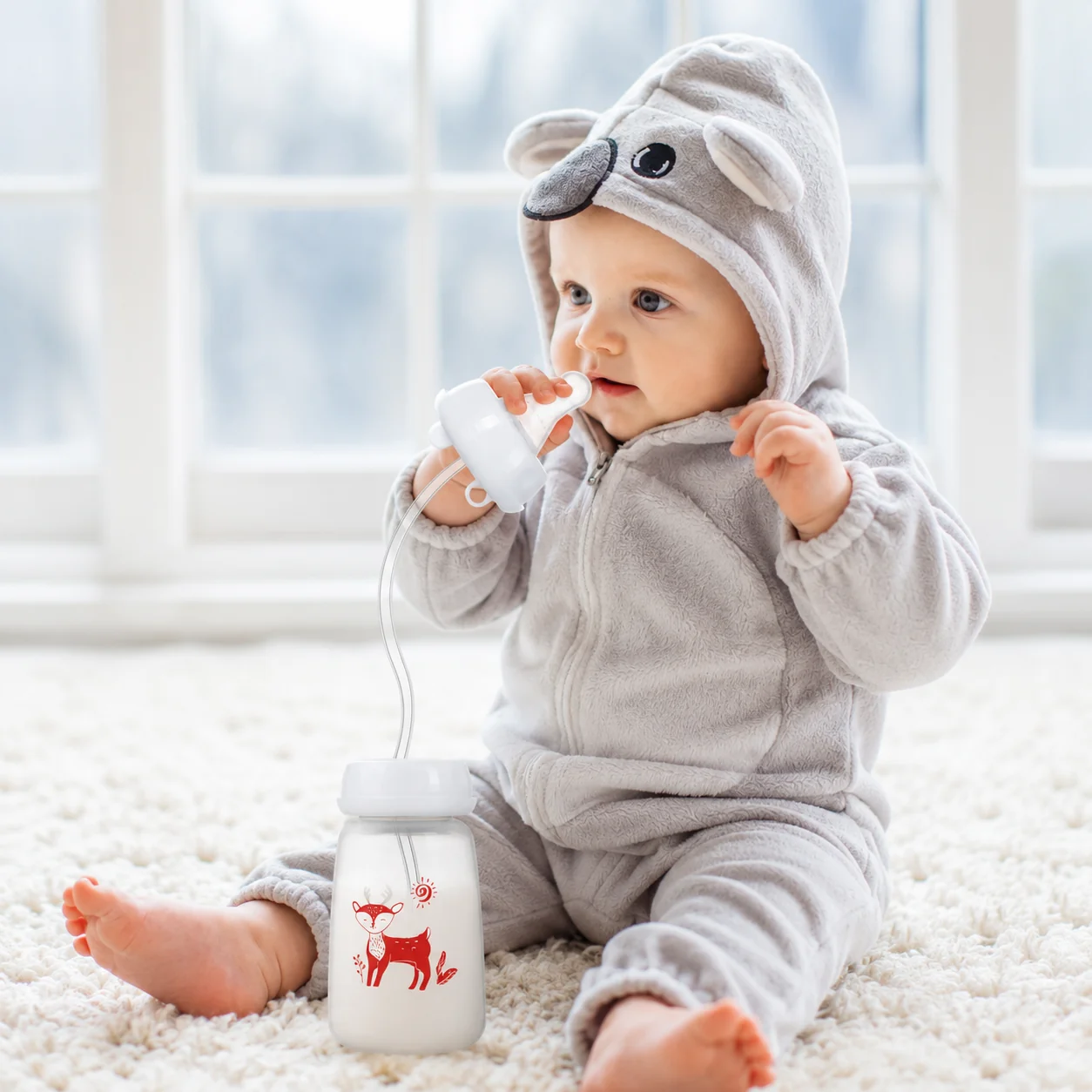 BabyNest Hands-Free Feeding Bottle ⭐