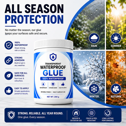Transparent Waterproof Glue 200 gram each - Pack of 2 + Free Brush 🔥