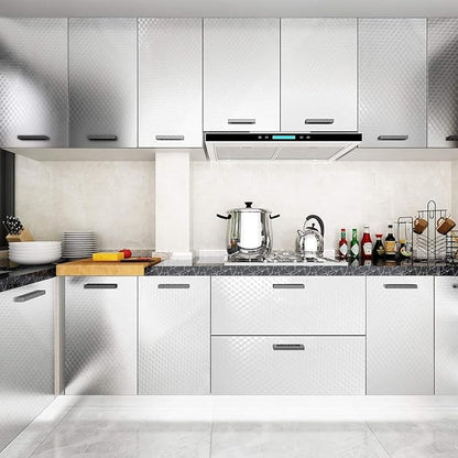 GharSense™ SilverShield Kitchen Foil Wallpaper (Pack of 2)