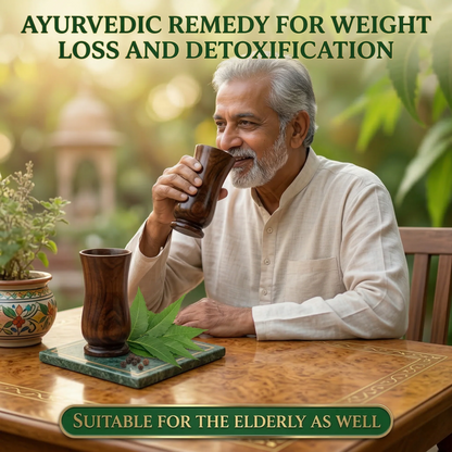 AyurVessel™ Neem Detox Wooden Water Glass - 6 inch size - 50% OFF