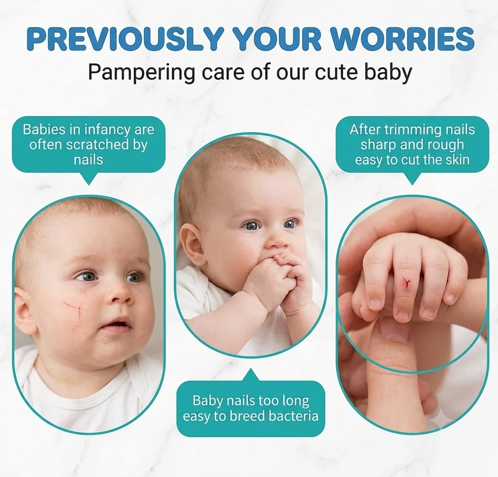 Baby Electric Nail Trimmer with LED Light