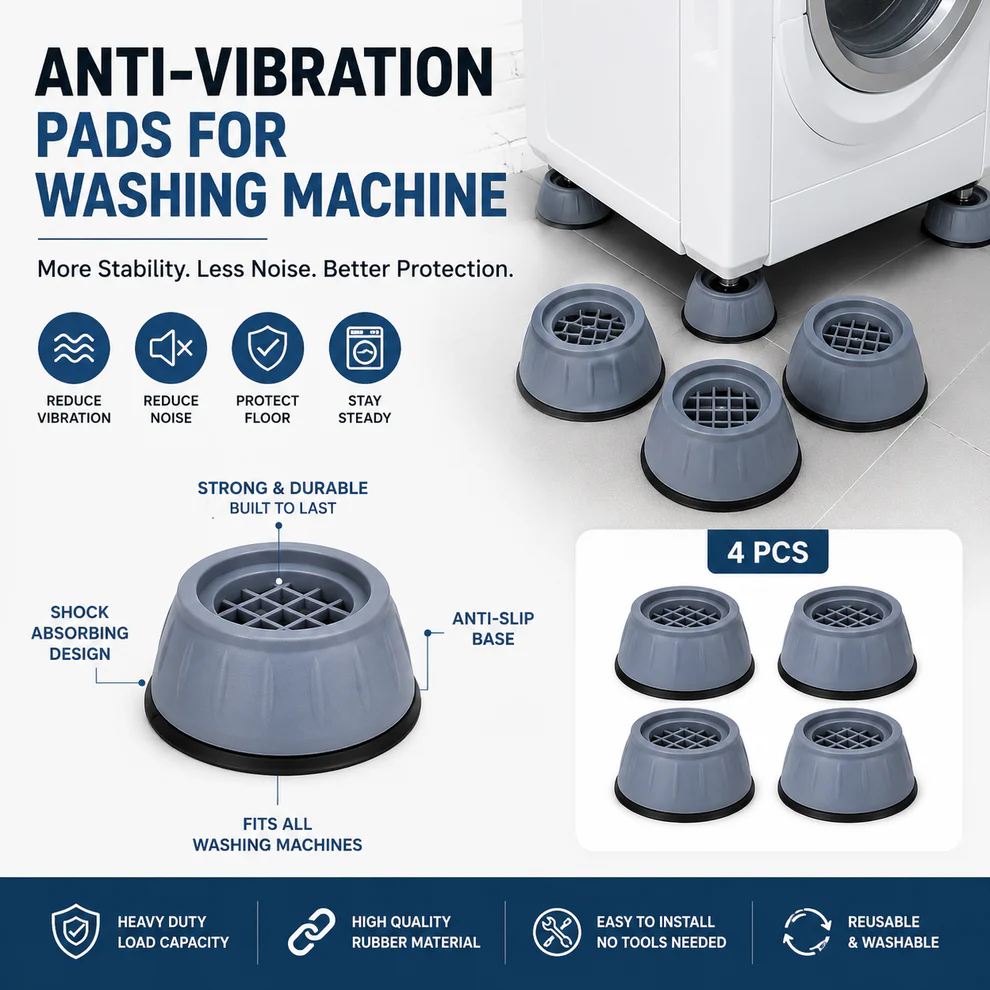 Anti-Vibration Pads for Washing Machine - PACK OF 4 - 50% OFF