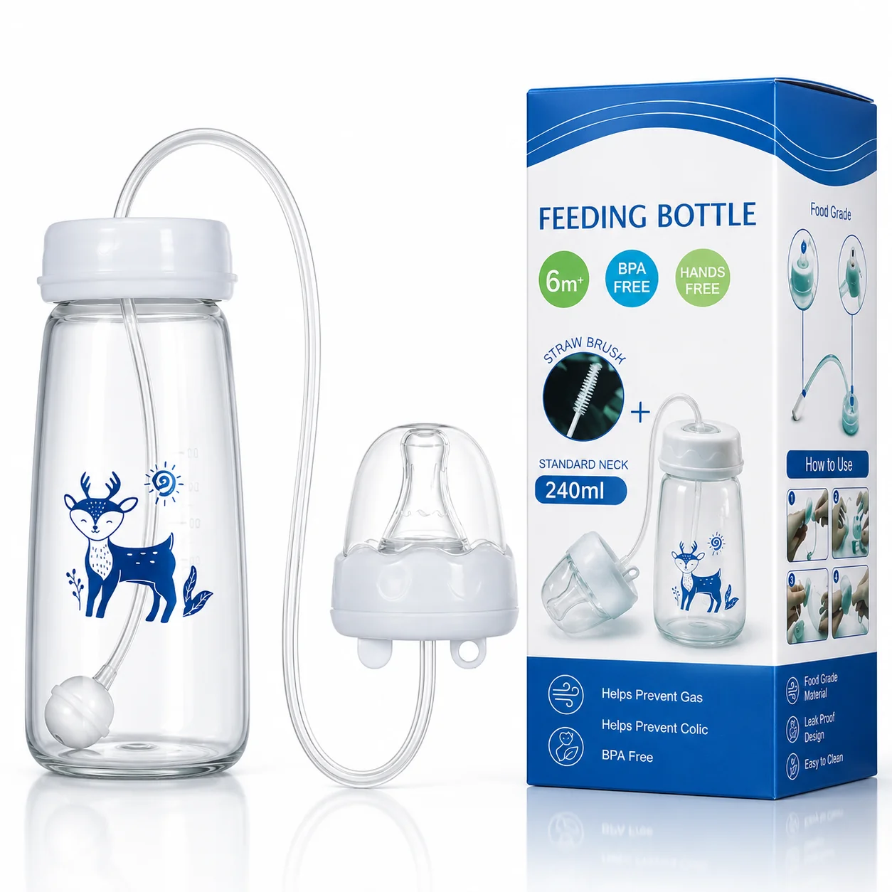 BabyNest Hands-Free Feeding Bottle ⭐