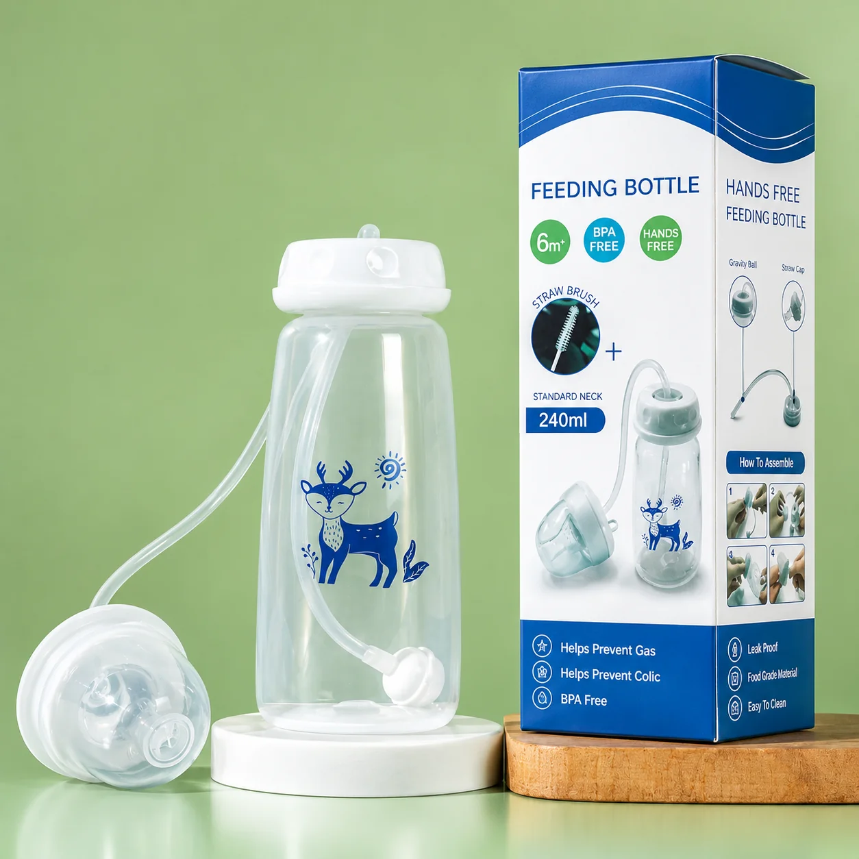 BabyNest Hands-Free Feeding Bottle ⭐