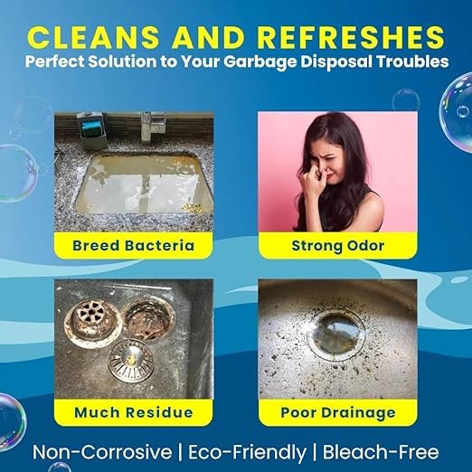 LemonBlast Yellow Bubble Tablets – Odor Eliminator + Blockage Remover - (24 pcs)