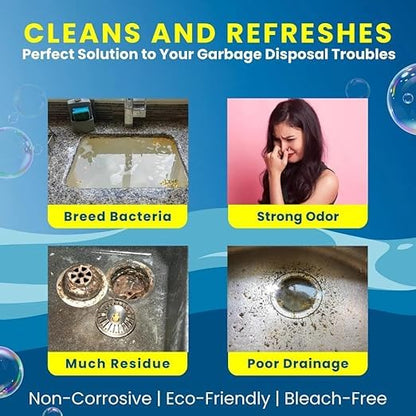LemonBlast Yellow Bubble Tablets – Odor Eliminator + Blockage Remover - (24 pcs)