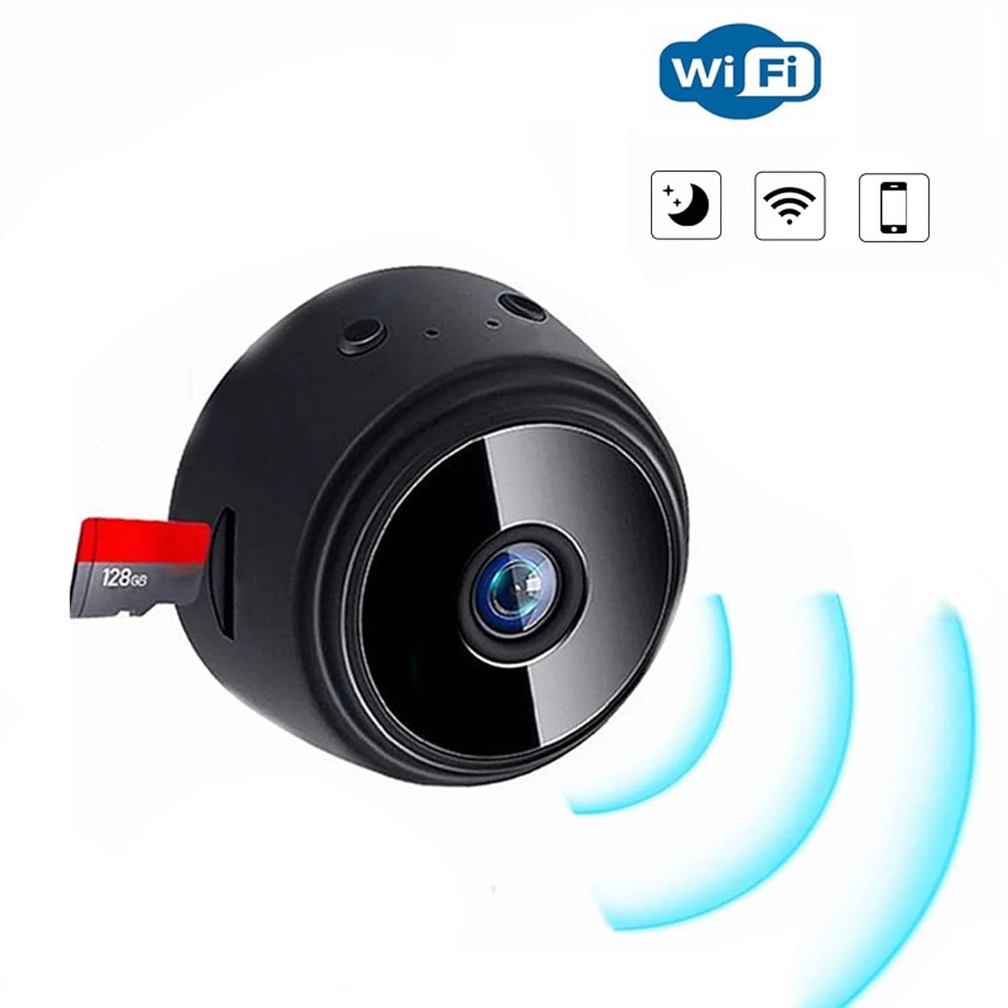WiFi Cameras with Magnetic Back Cover, Covert Baby Nanny Cam with Phone App