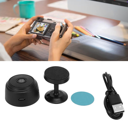 WiFi Cameras with Magnetic Back Cover, Covert Baby Nanny Cam with Phone App